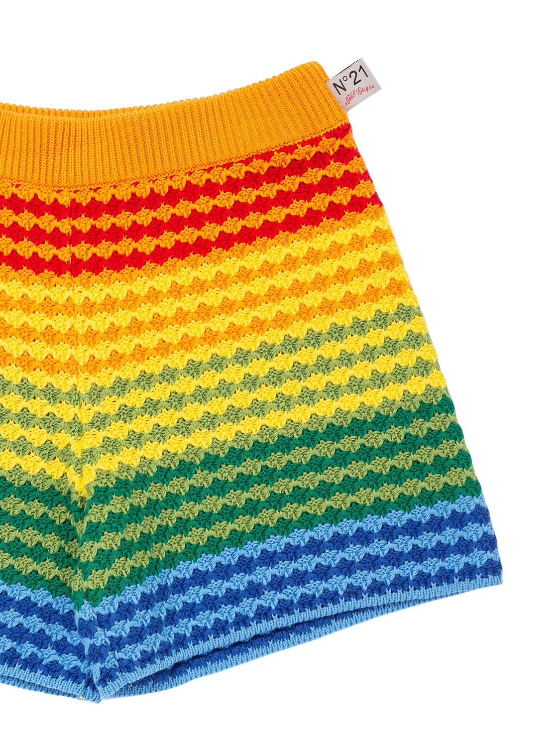 Shop N°21 Cotton Tricot Shorts In Multicolor