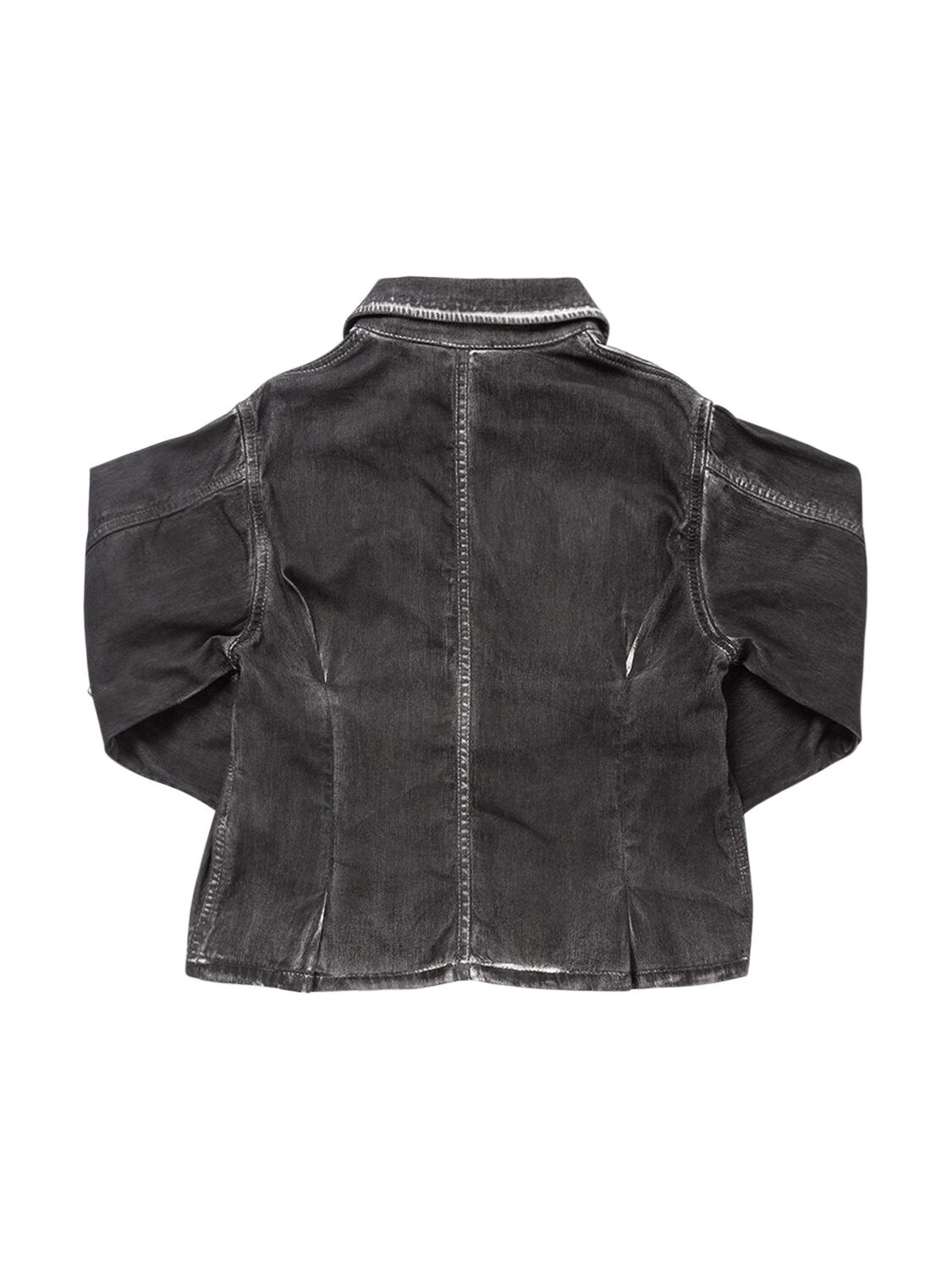 Shop N°21 Cotton Denim Jacket In Black