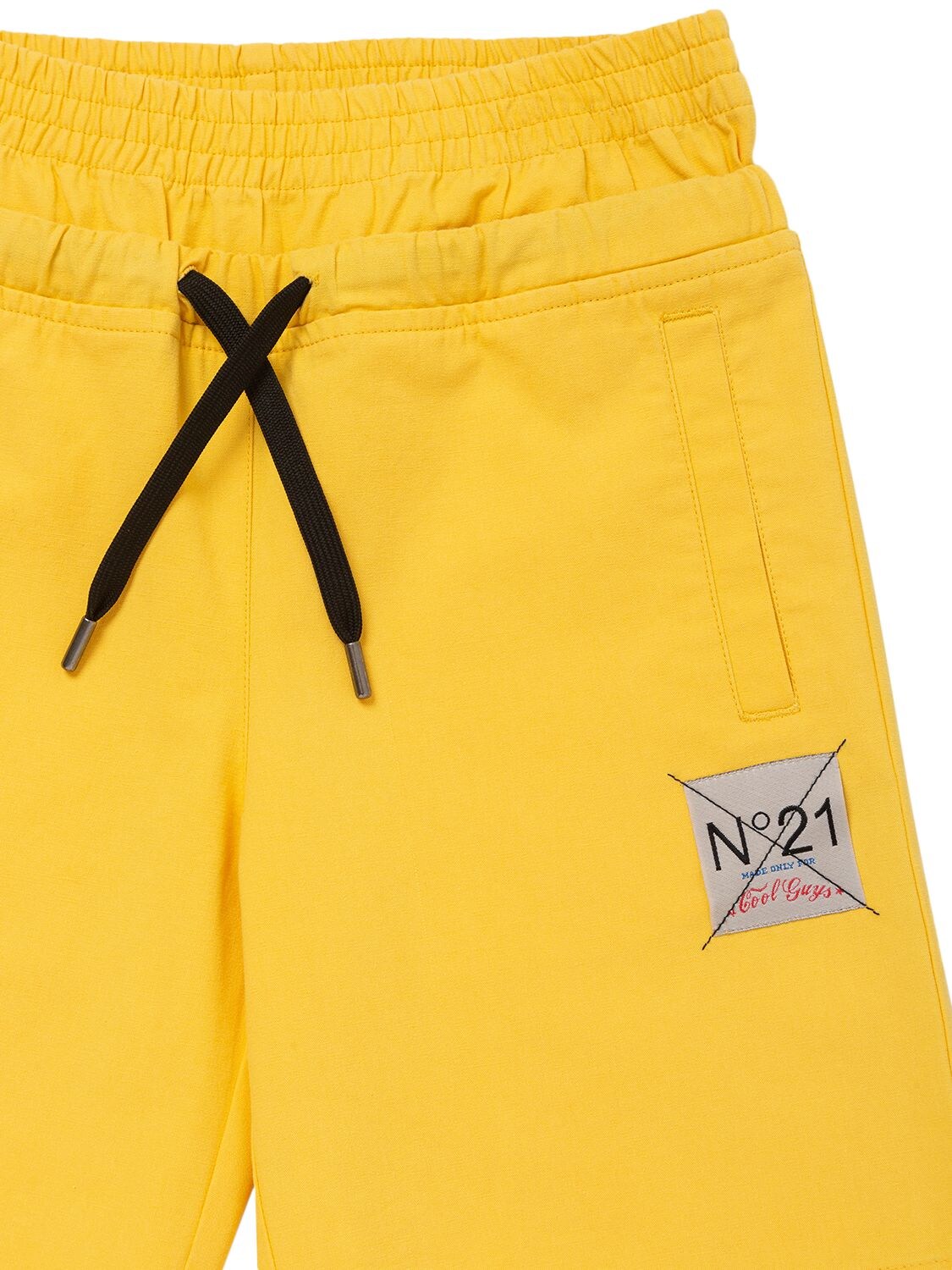 Shop N°21 Cotton Shorts In Yellow