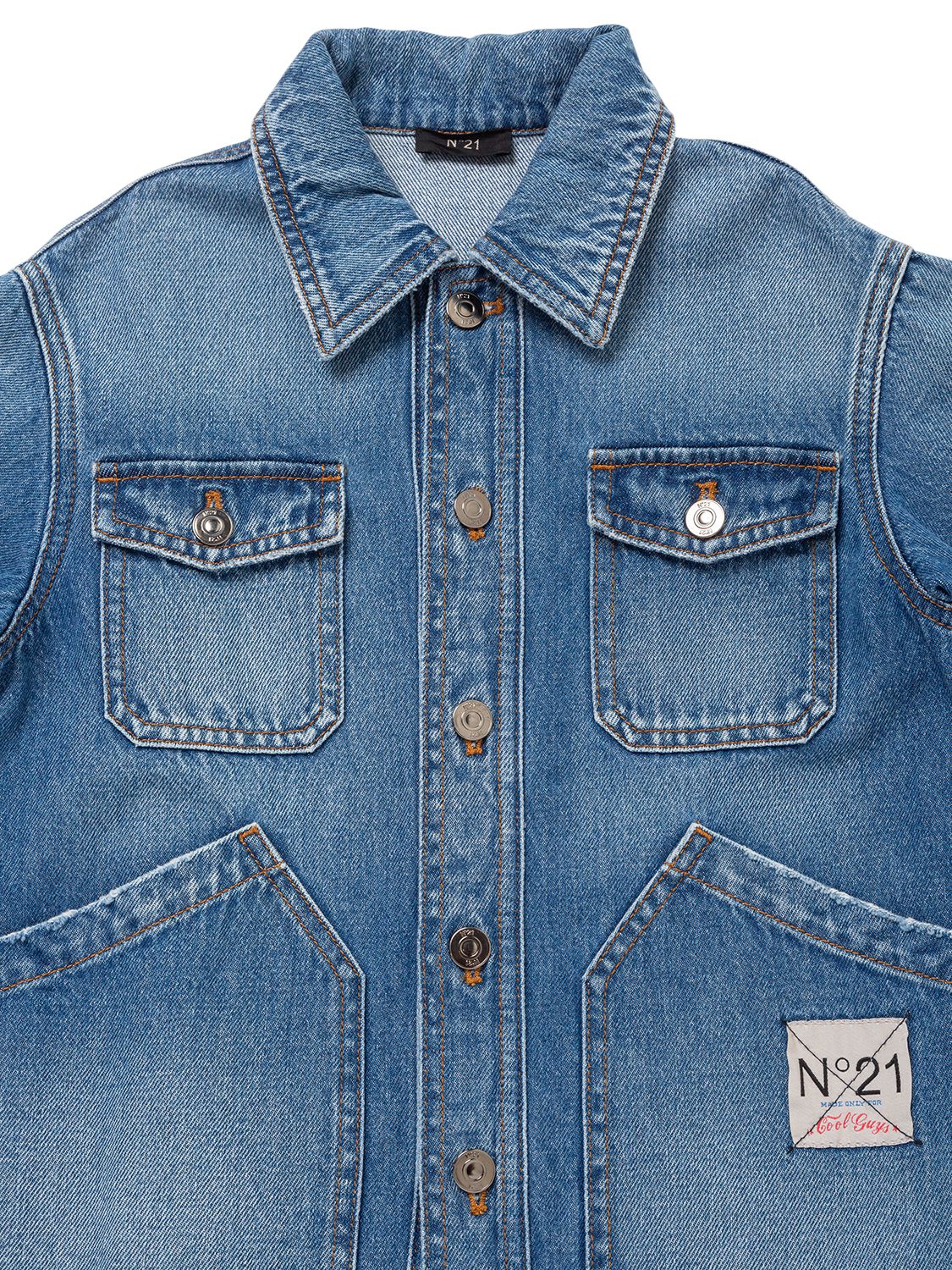 Shop N°21 Cotton Denim Jacket In Blue
