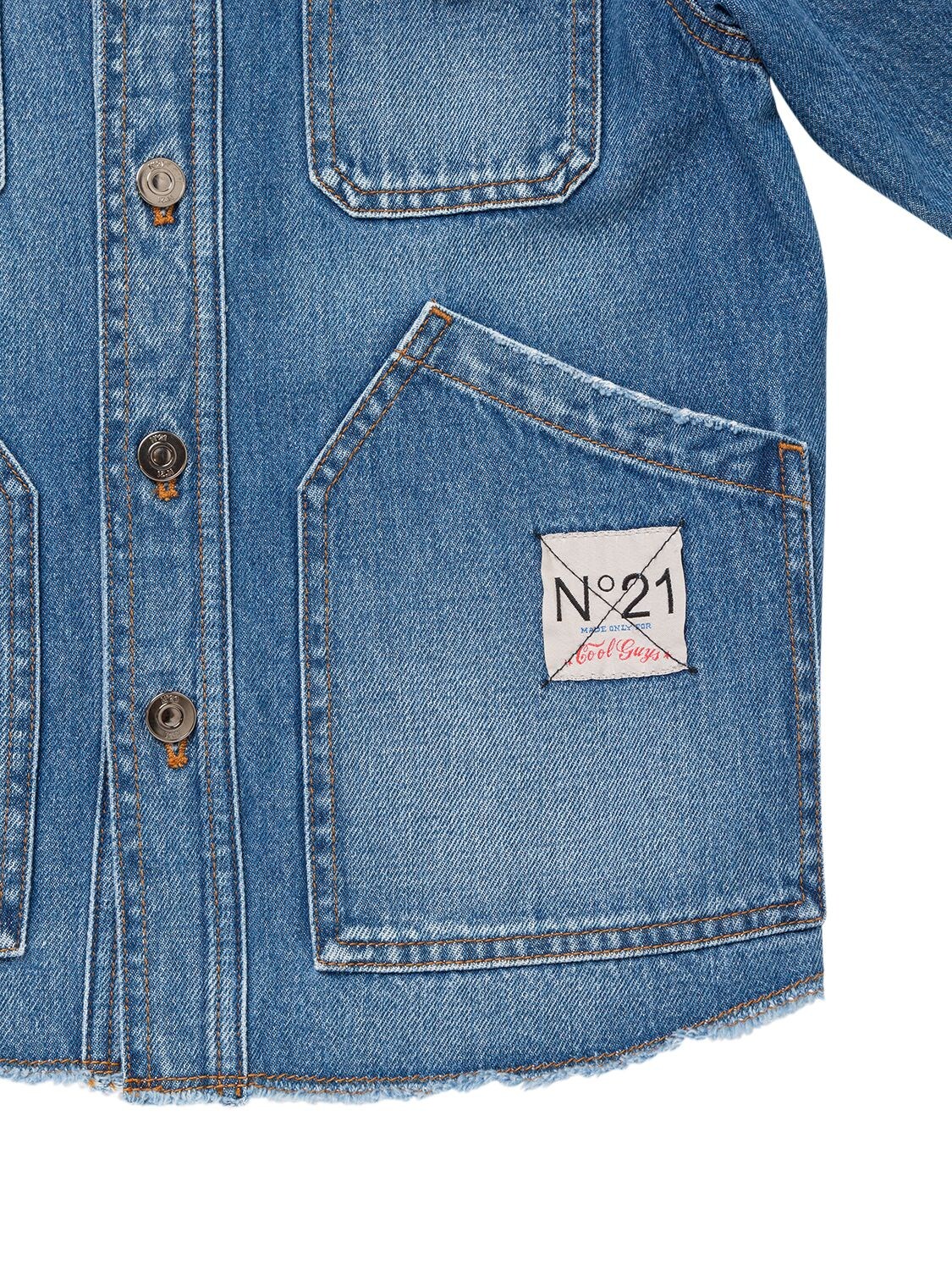 Shop N°21 Cotton Denim Jacket In Blue