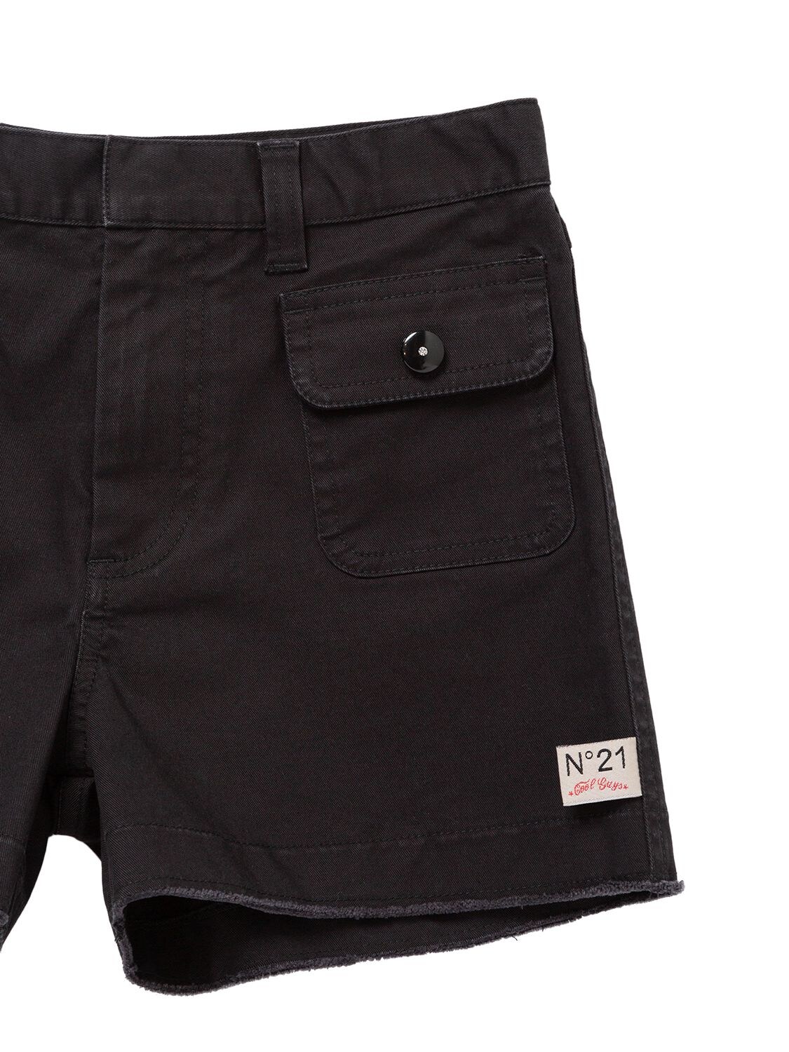 Shop N°21 Cotton Blend Pocket Shorts In Black