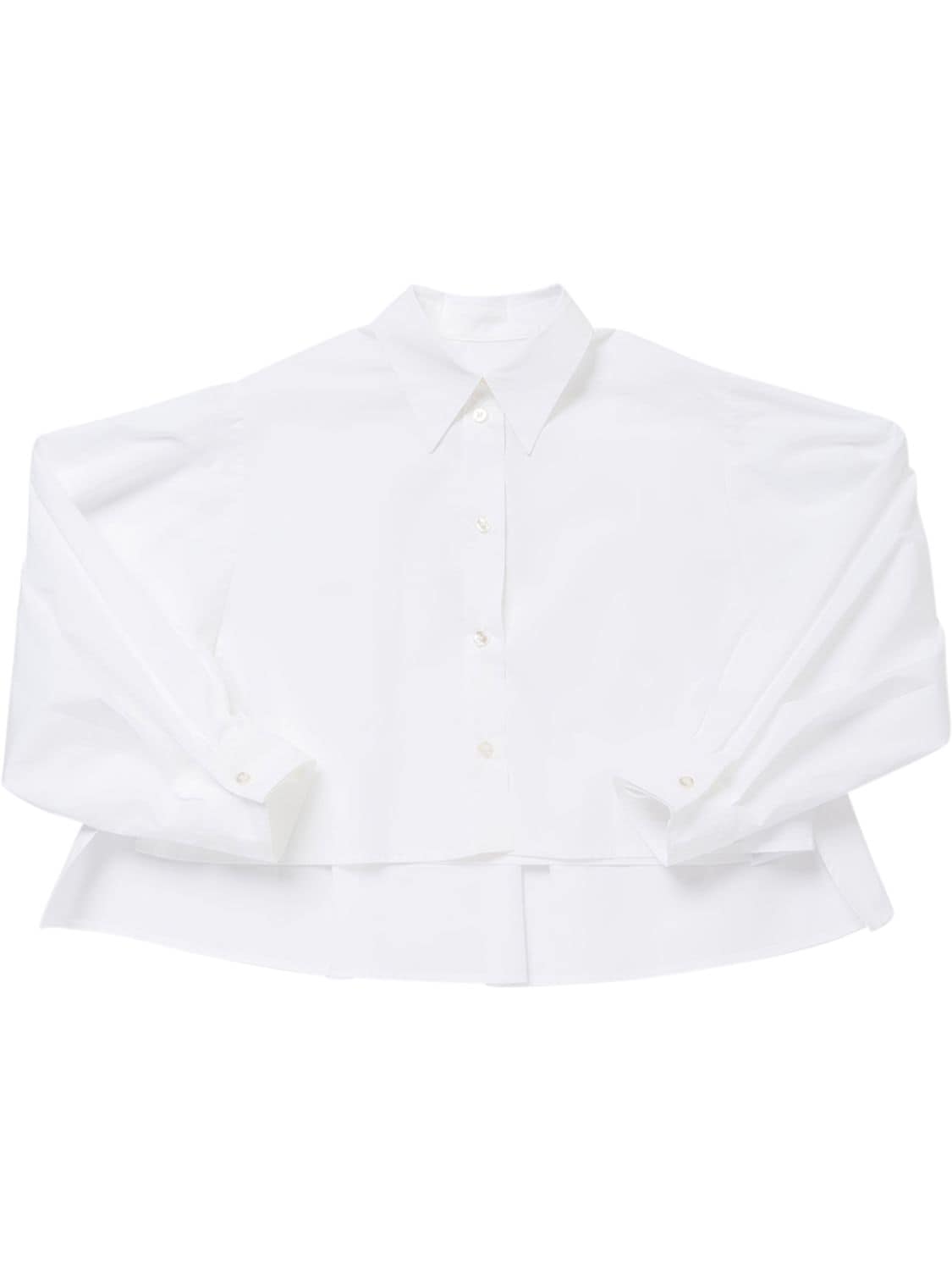 Mm6 Maison Margiela Kids' Cotton Poplin Shirt In White