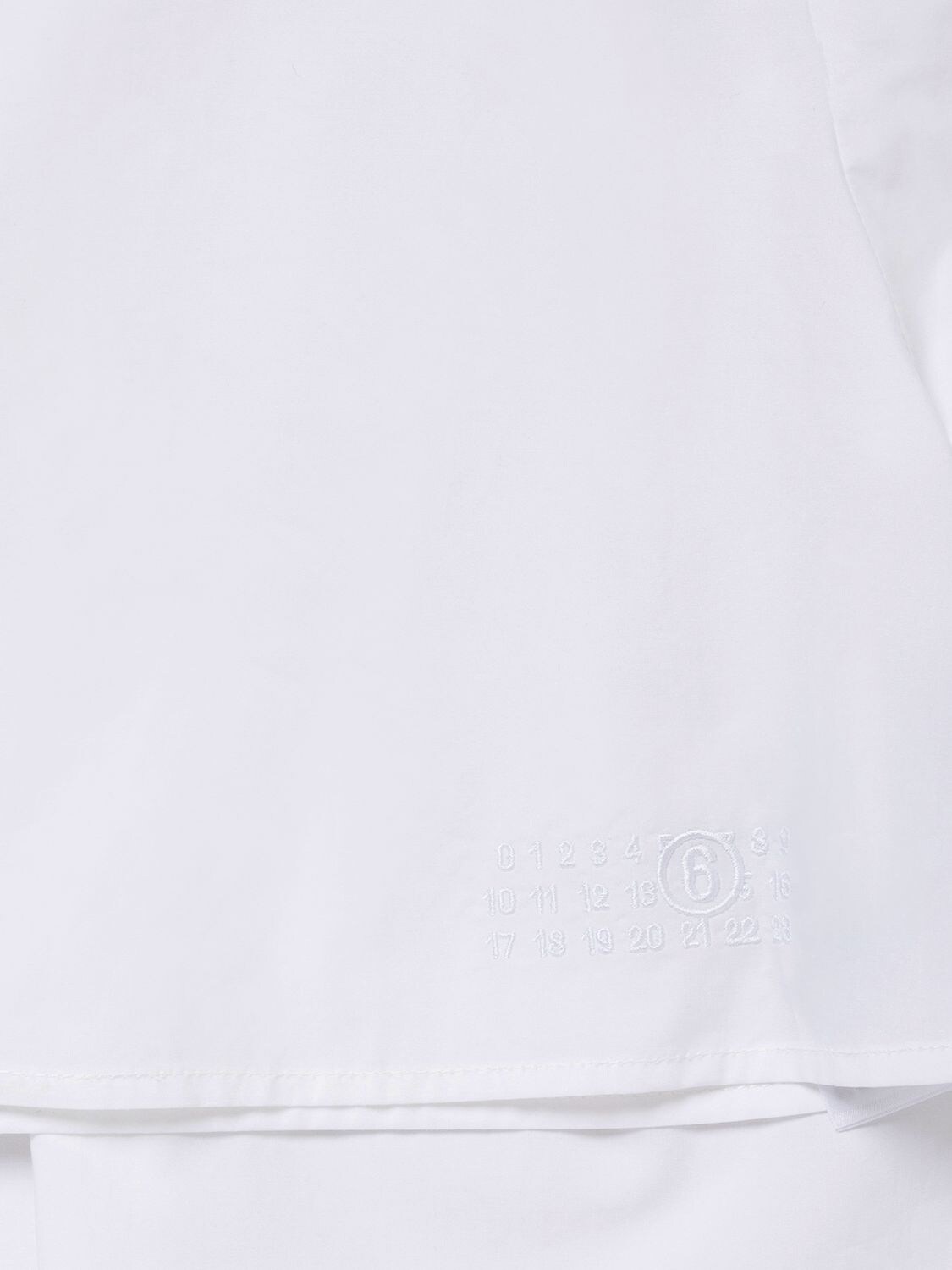 Shop Mm6 Maison Margiela Cotton Poplin Shirt In White