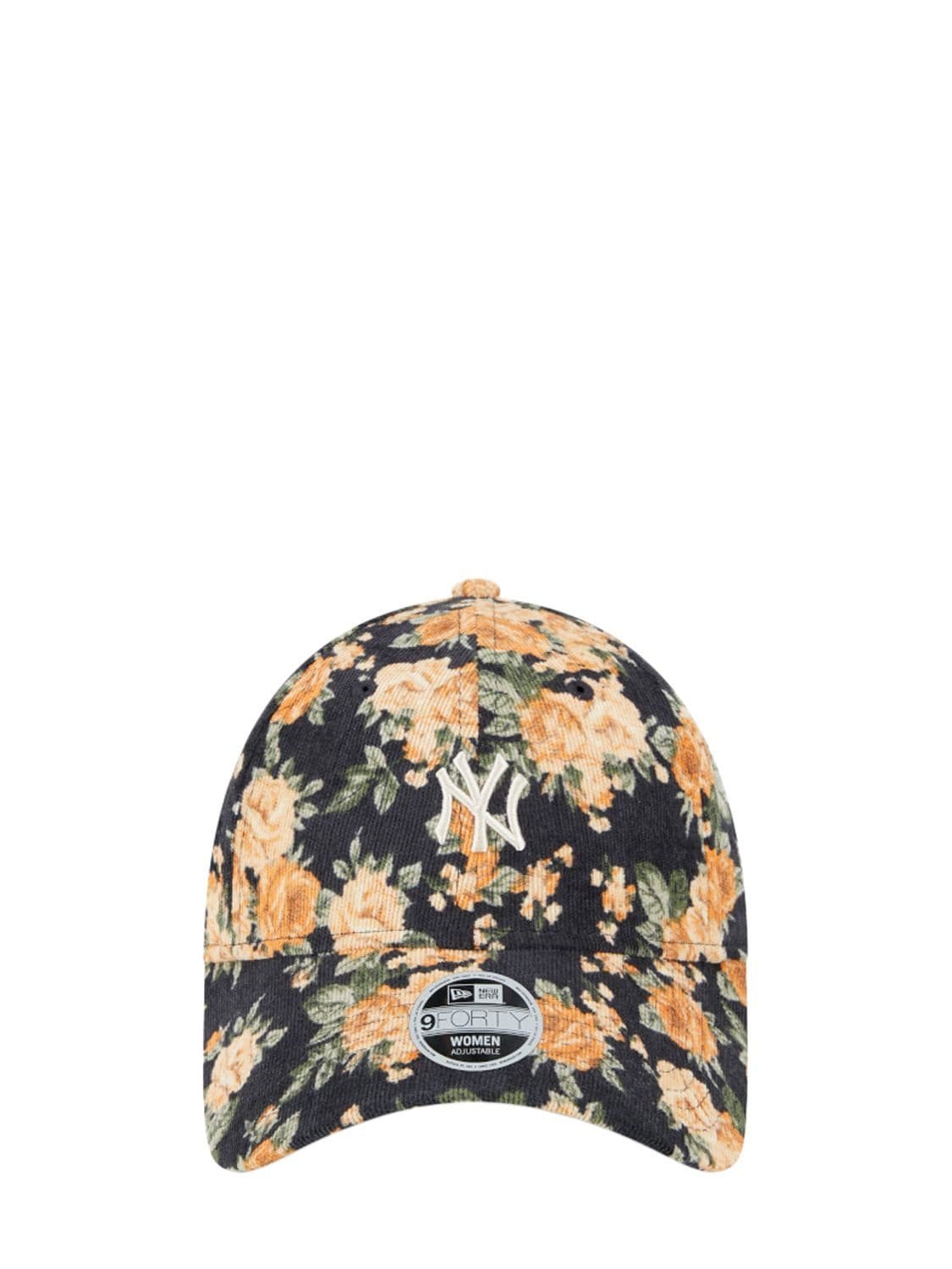 New Era 9forty Ny Yankees Floral Print Cap In Blue,orange