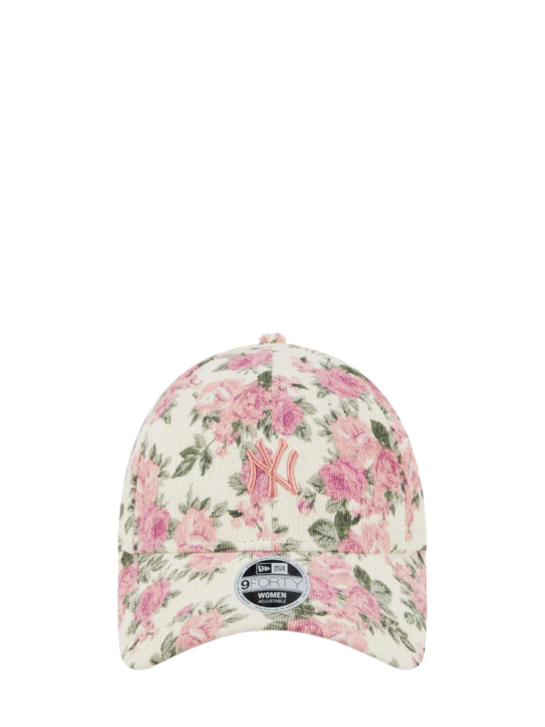 New Era 9forty Ny Yankees Floral Print Cap In Pink,white