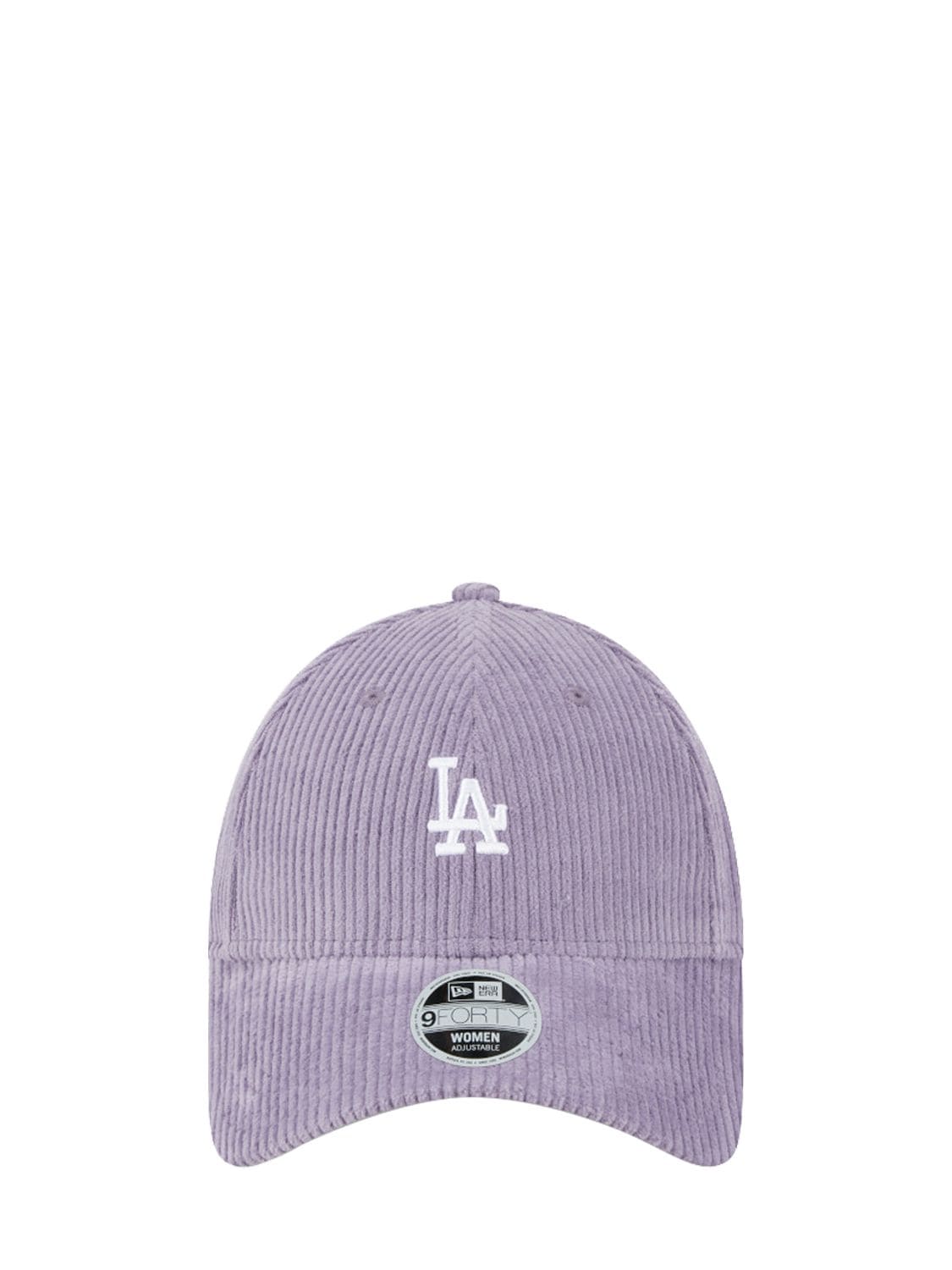 New Era 9forty La Dodgers Corduroy Cap In Purple,white