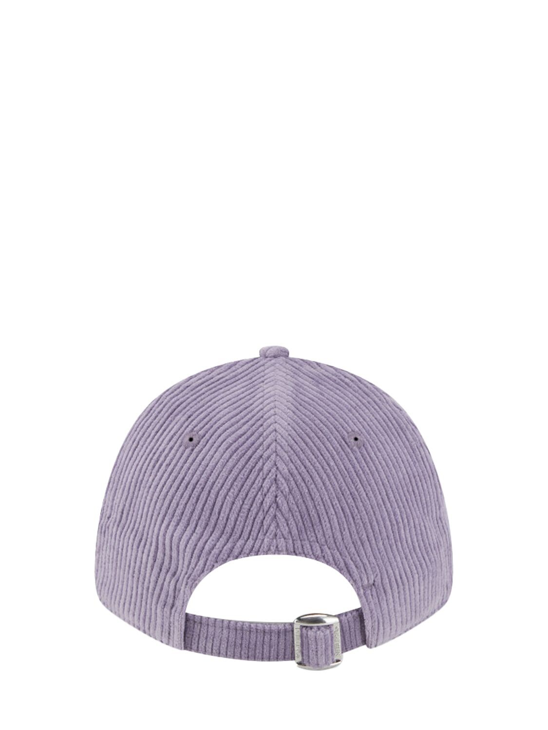 Shop New Era 9forty La Dodgers Corduroy Cap In Purple,white