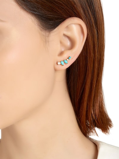绿松石钻石耳环展示图