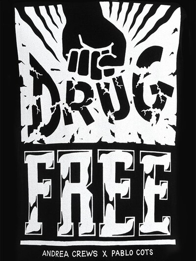 "PABLO COTS DRUG FREE"平纹T恤展示图