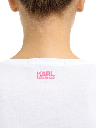 "KARL"橡胶印图织棉T恤展示图