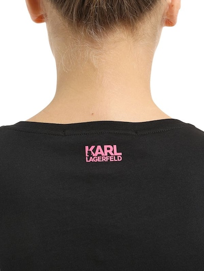 "KARL"橡胶印图织棉T恤展示图