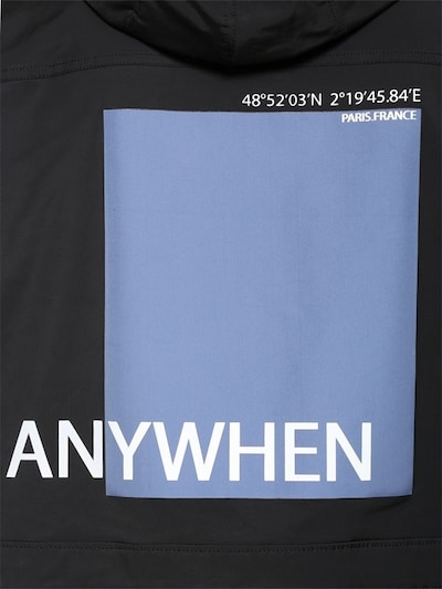 "ANYWEN"印图尼龙长款大衣展示图