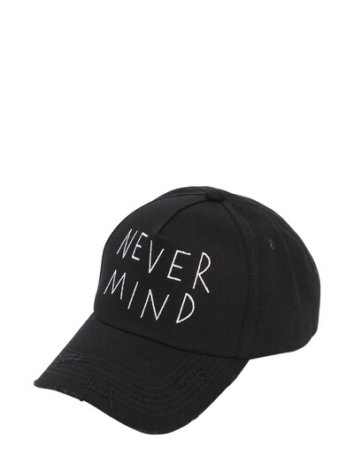 "NEVER MIND"破洞棒球帽展示图