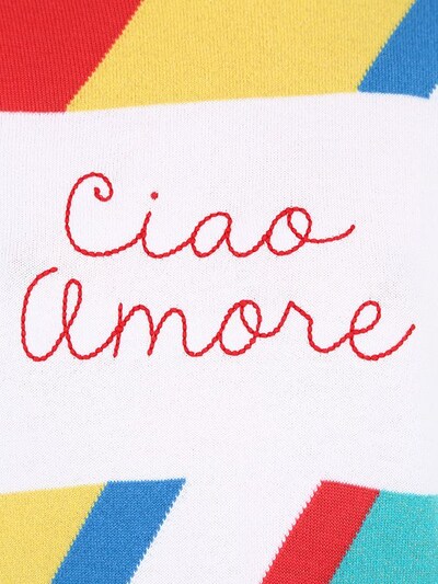 "CIAO AMORE"刺绣嵌花毛衣展示图