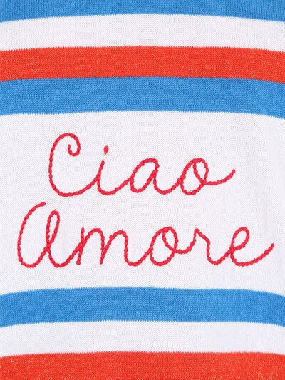 "CIAO AMORE"刺绣嵌花毛衣展示图