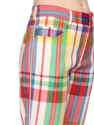 彩虹色格纹羊毛裤子展示图