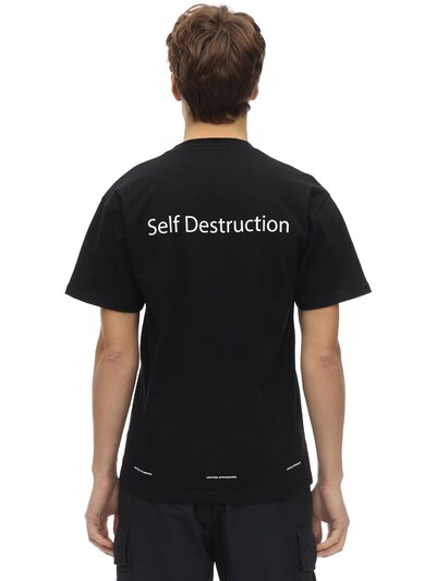 "SELF-DESTRUCTION”纯棉平纹针织T恤展示图