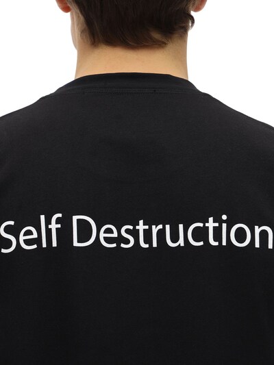 "SELF-DESTRUCTION”纯棉平纹针织T恤展示图