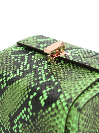 “PO CUBE”蛇纹印花皮革单肩包展示图