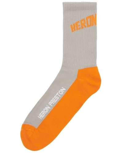 “HERON”嵌花混棉袜子展示图
