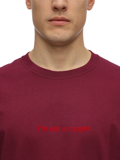 "I'M NOT A RAPPER"纯棉平纹针织T恤展示图