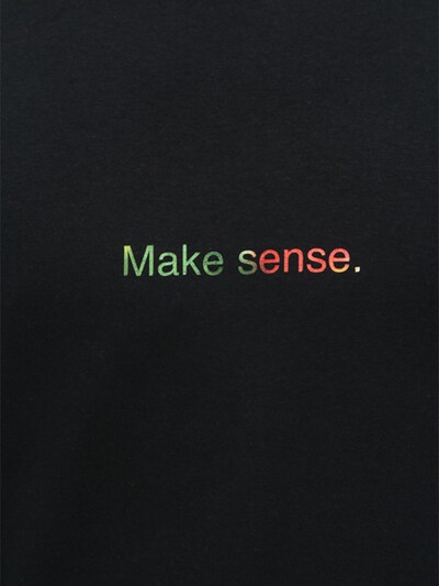 “MAKE SENSE”纯棉平纹针织T恤展示图