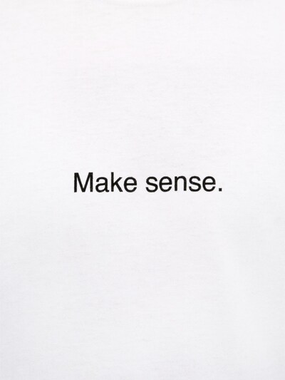 “MAKE SENSE”纯棉平纹针织T恤展示图