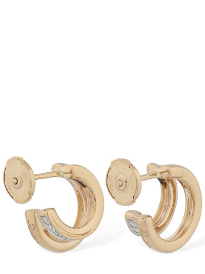“ICONICA”18KT玫瑰金&钻石圆环耳环展示图