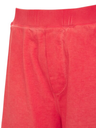 大廓形LOGO印花棉质平纹针织短裤展示图