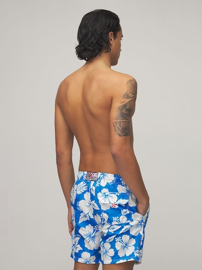 印图"GUSTAVIA HAWAII"科技织物泳裤展示图