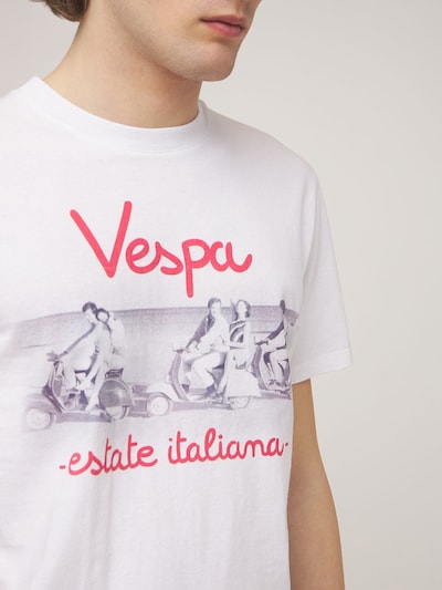 “VESPA”印花棉质平纹针织T恤展示图