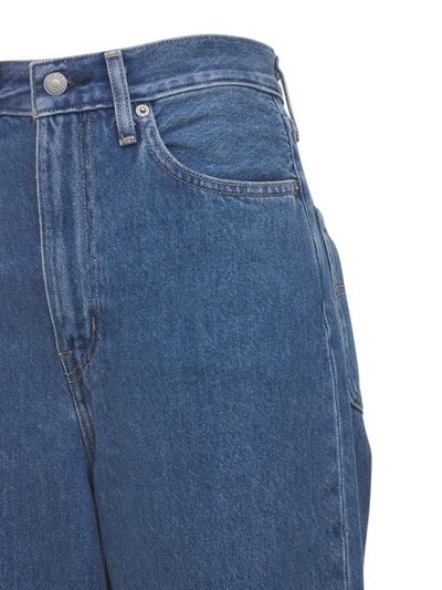 “LEVI'S”中等蓝色高腰牛仔裤展示图