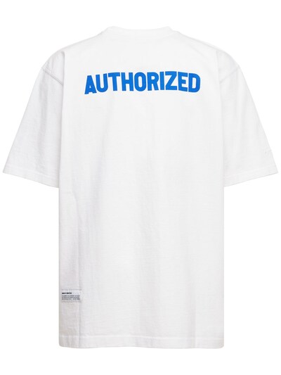 “AUTHORIZED FAKE”印花平纹针织T恤展示图