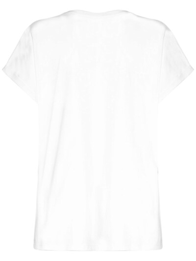装饰LOGO棉质平纹针织T恤展示图