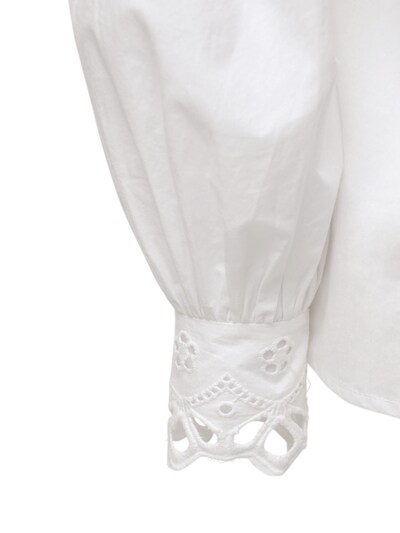 “SANDRA”褶饰棉质府绸衬衫展示图