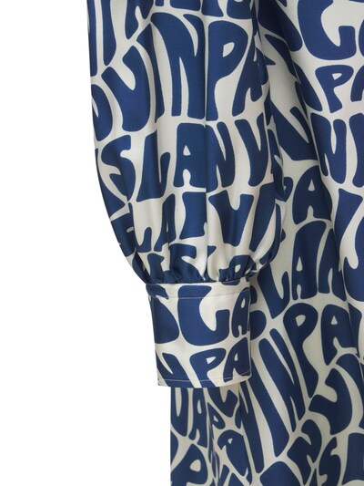 ALL OVER LOGO PRINT SILK TWILL DRESS展示图