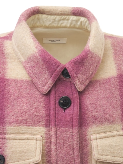 “HARVELI”格纹羊毛混纺毛毡夹克展示图
