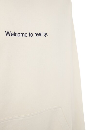 “WELCOME TO REALITY”混棉连帽卫衣展示图