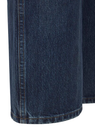 “KERRIE”中腰直筒棉质牛仔裤展示图