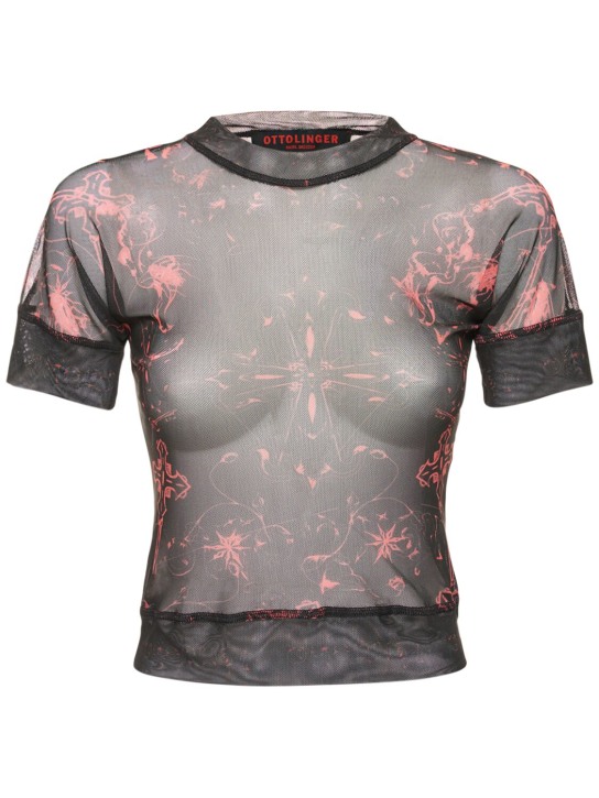 Printed mesh t-shirt - Ottolinger - Women  | Luisaviaroma