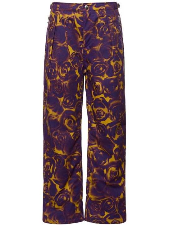 Roses cotton straight pants Burberry Women Luisaviaroma