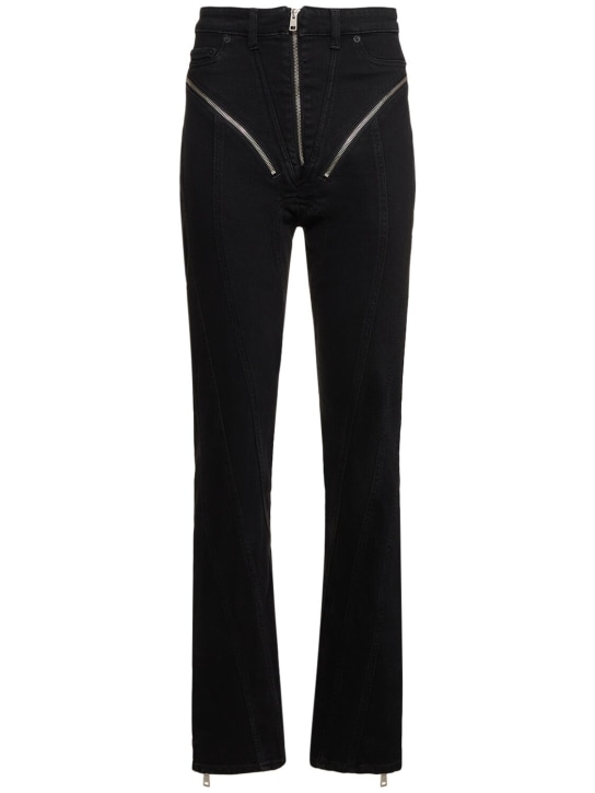 Stretch denim high rise zip skinny jeans - MUGLER - Women Stretch denim high rise zip skinny jeans - MUGLER - Women