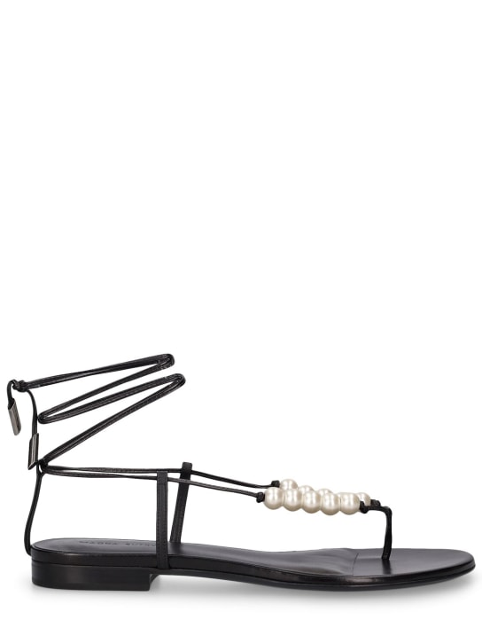 シューズ・サンダルその他 MAGDA BUTRYM Woman Flat sandals Black 521523 BLACK 10mm embellished leather flat sandals - Magda Butrym - Women