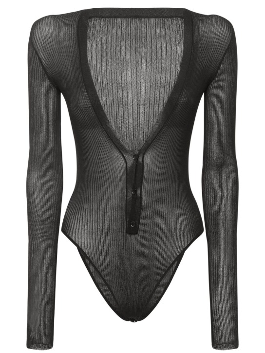 Fishnet High Leg Bodysuit Long Sleeve Black Fishnet High Leg Bodysuit Long Sleeve Black