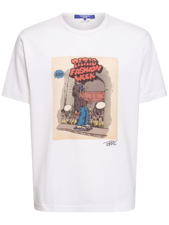 Printed cotton jersey t-shirt - JUNYA WATANABE - Men  | Luisaviaroma