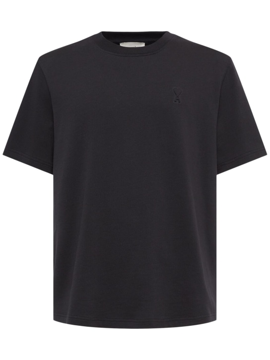 AMI Paris★ADCロゴ入りコットンTシャツ AMI Paris ロゴ Tシャツ | ブラック | FARFETCH JP