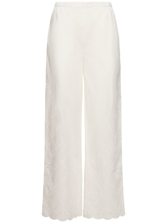 Pantalones anchos de algod&#243;n - Loulou Studio - Mujer  | Luisaviaroma