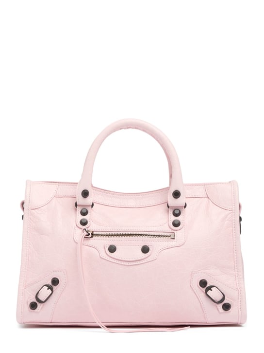 BALENCIAGA ピンク レザー ショルダーバッグ