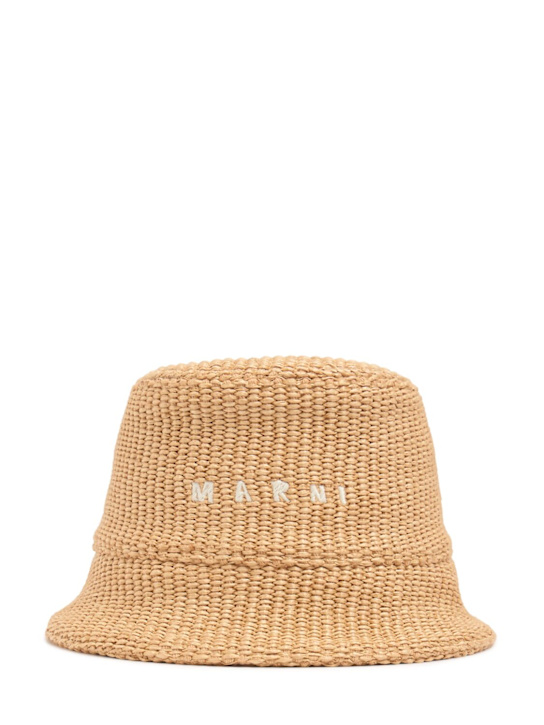 Logo cotton blend bucket hat - Marni - Men  | Luisaviaroma